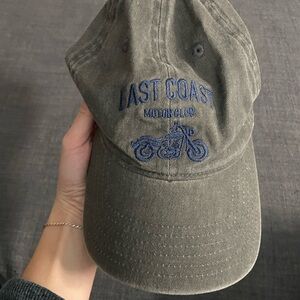 Dark Grey Cap with Blue Embroidery